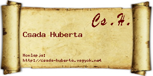 Csada Huberta névjegykártya